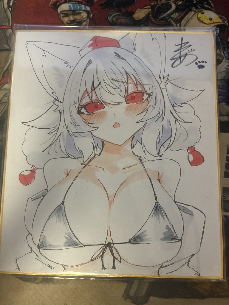 【中色紙】ビキニな椛ちゃん【イラスト作品】