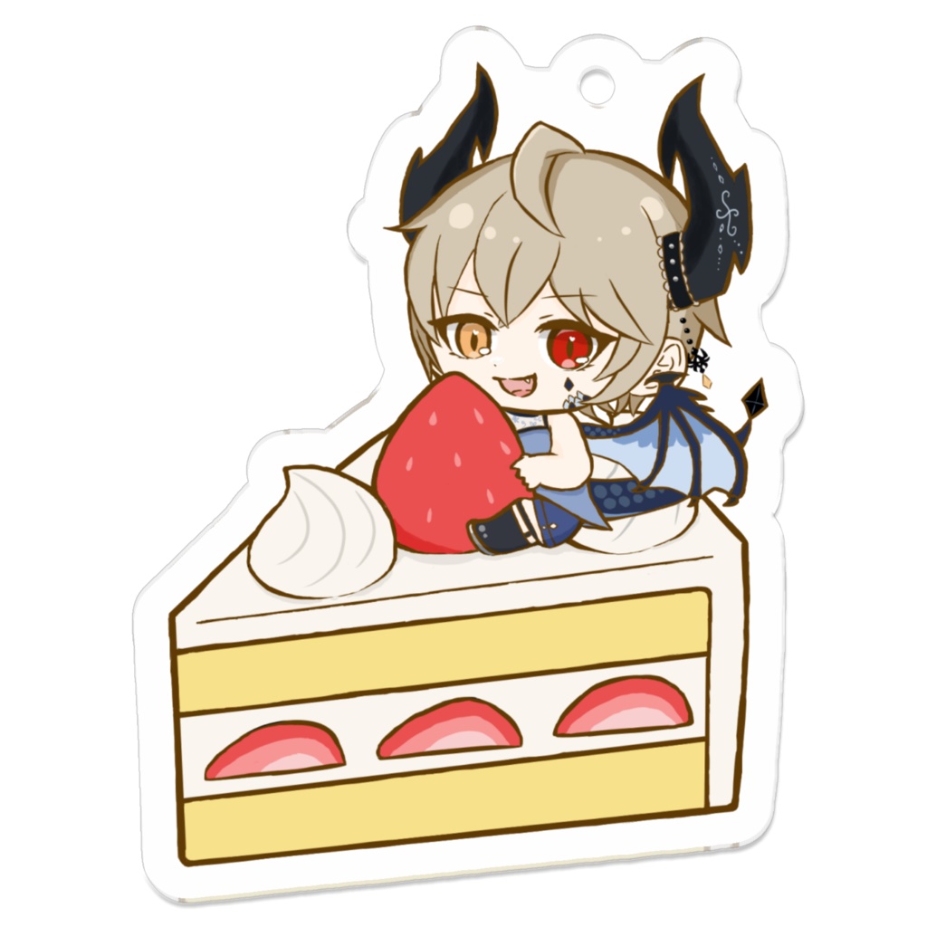 リリとケーキ アクキー