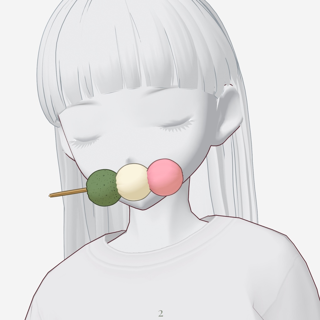 【無料】三色団子といちごあめ【VRoid髪の毛】