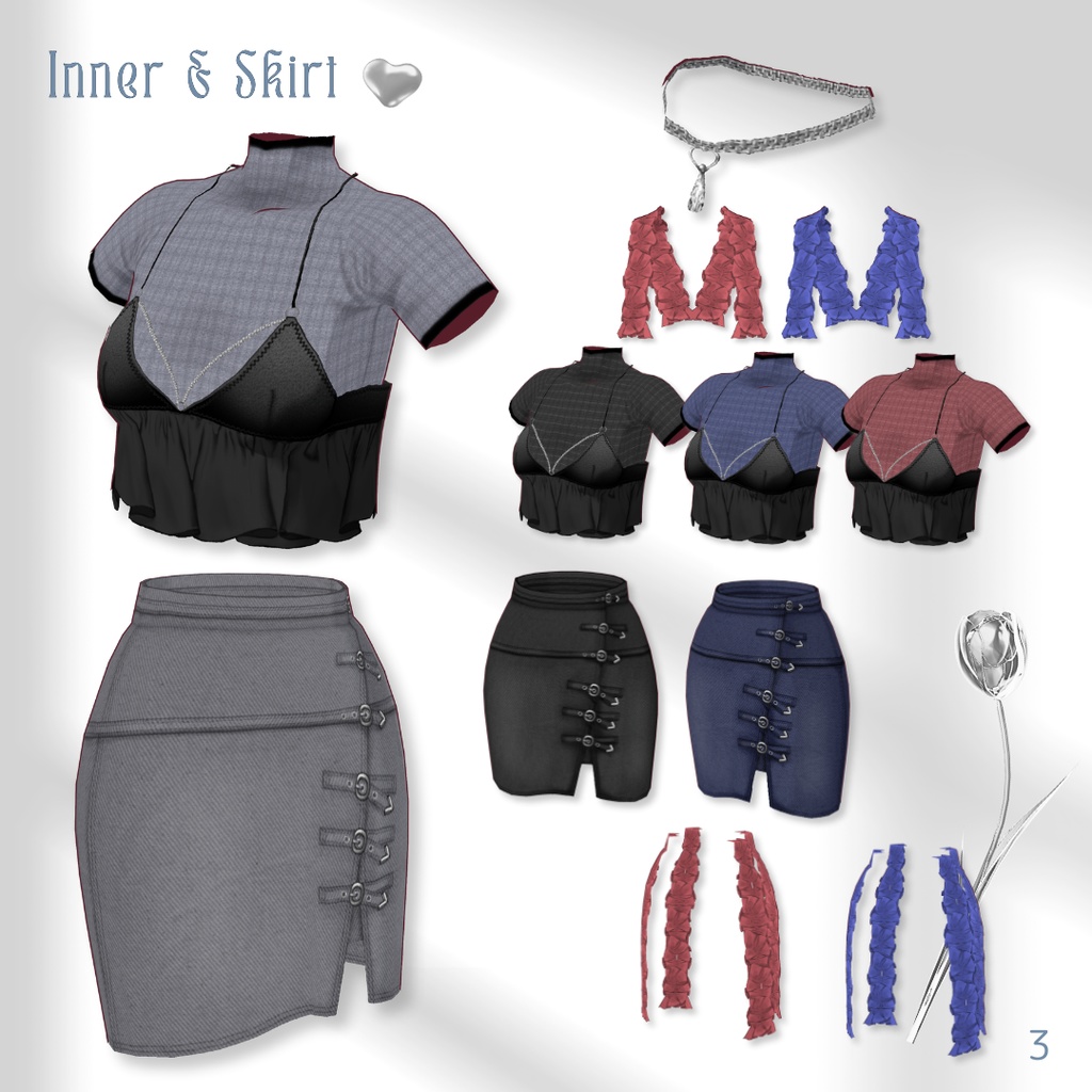 Stellar Ruffle Outfit SET【VRoid】