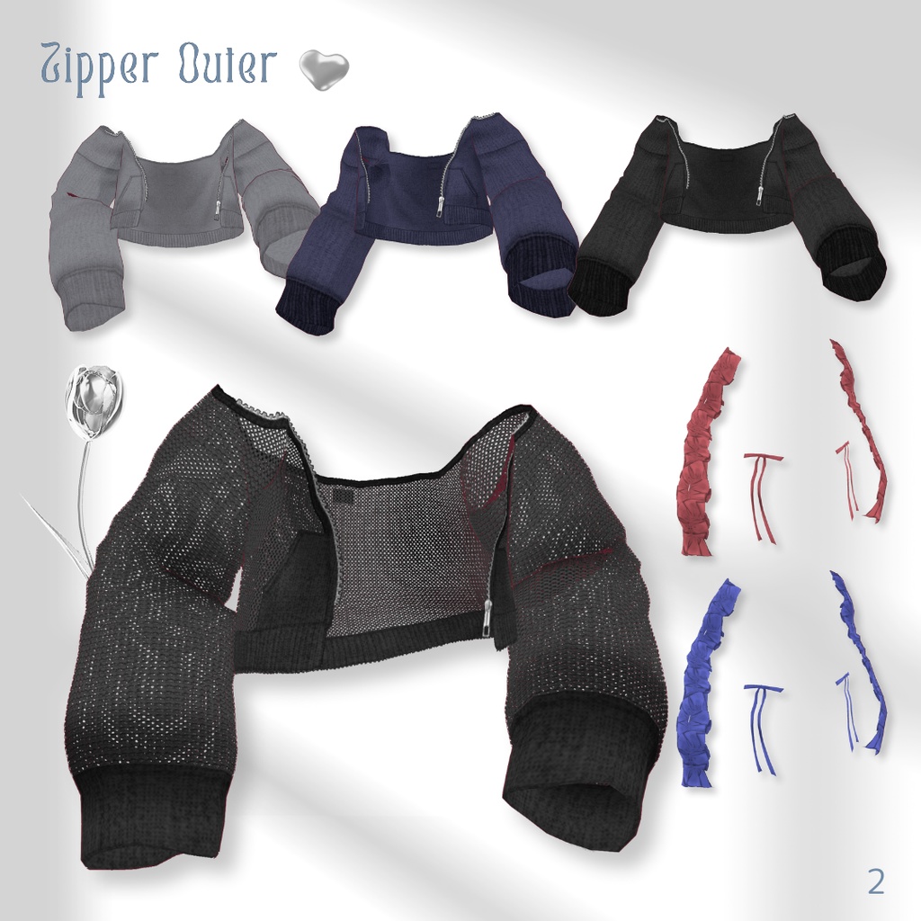 Stellar Ruffle Outfit SET【VRoid】