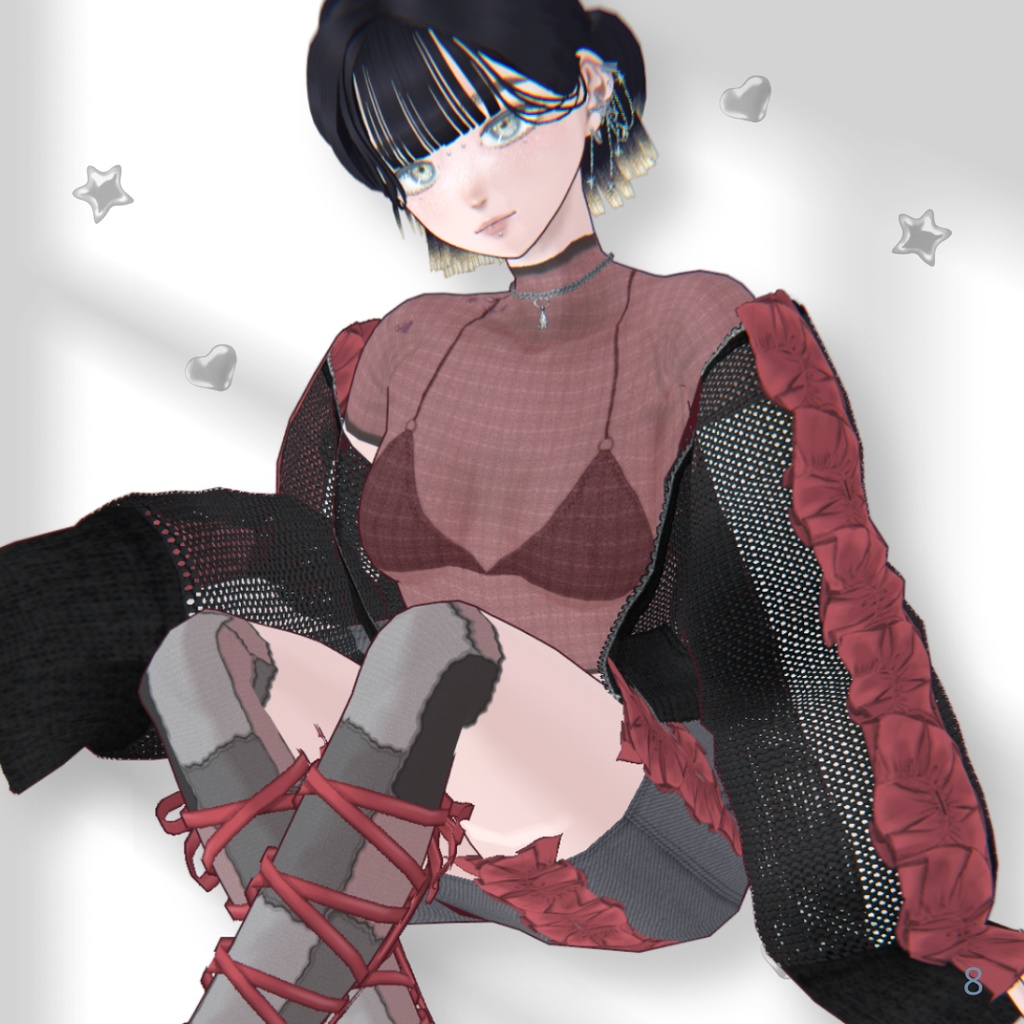 Stellar Ruffle Outfit SET【VRoid】