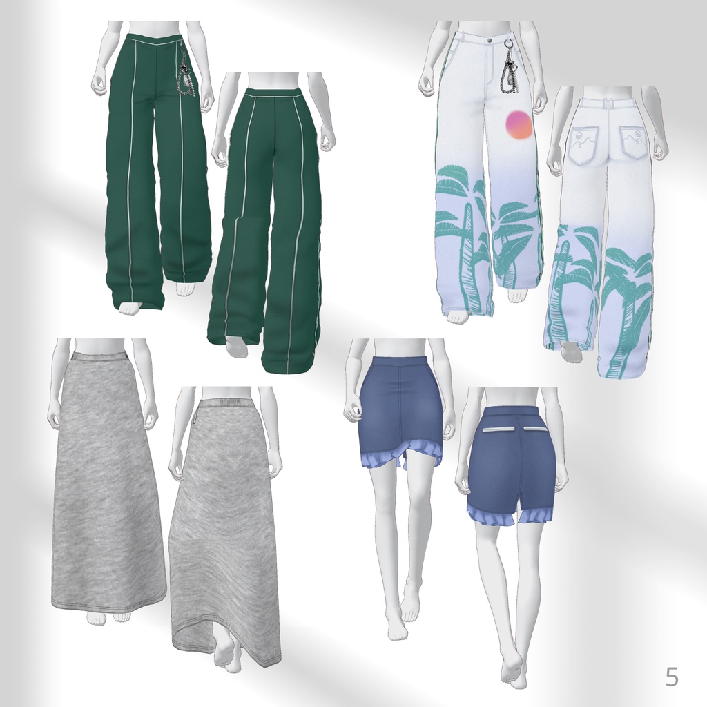 【VRoid衣装】THX 1000 Follow! 14items Variety Pack!【無料】