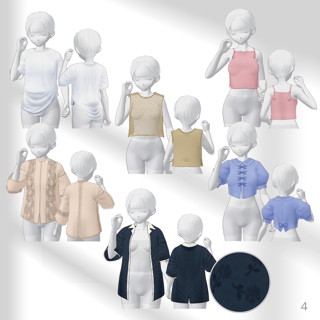 【VRoid衣装】THX 1000 Follow! 14items Variety Pack!【無料】