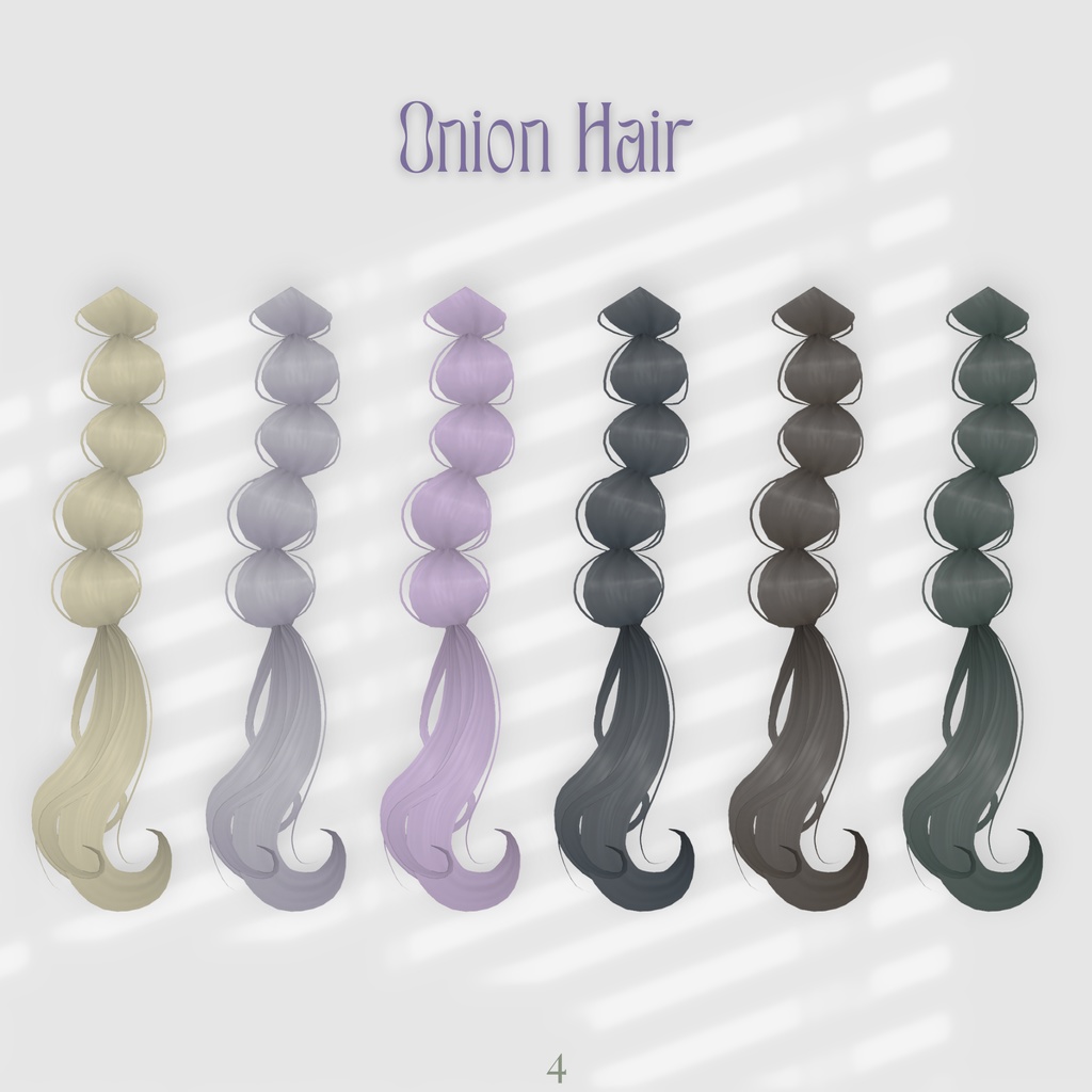 【6colors】Onion Hair Style Set【VRoid】