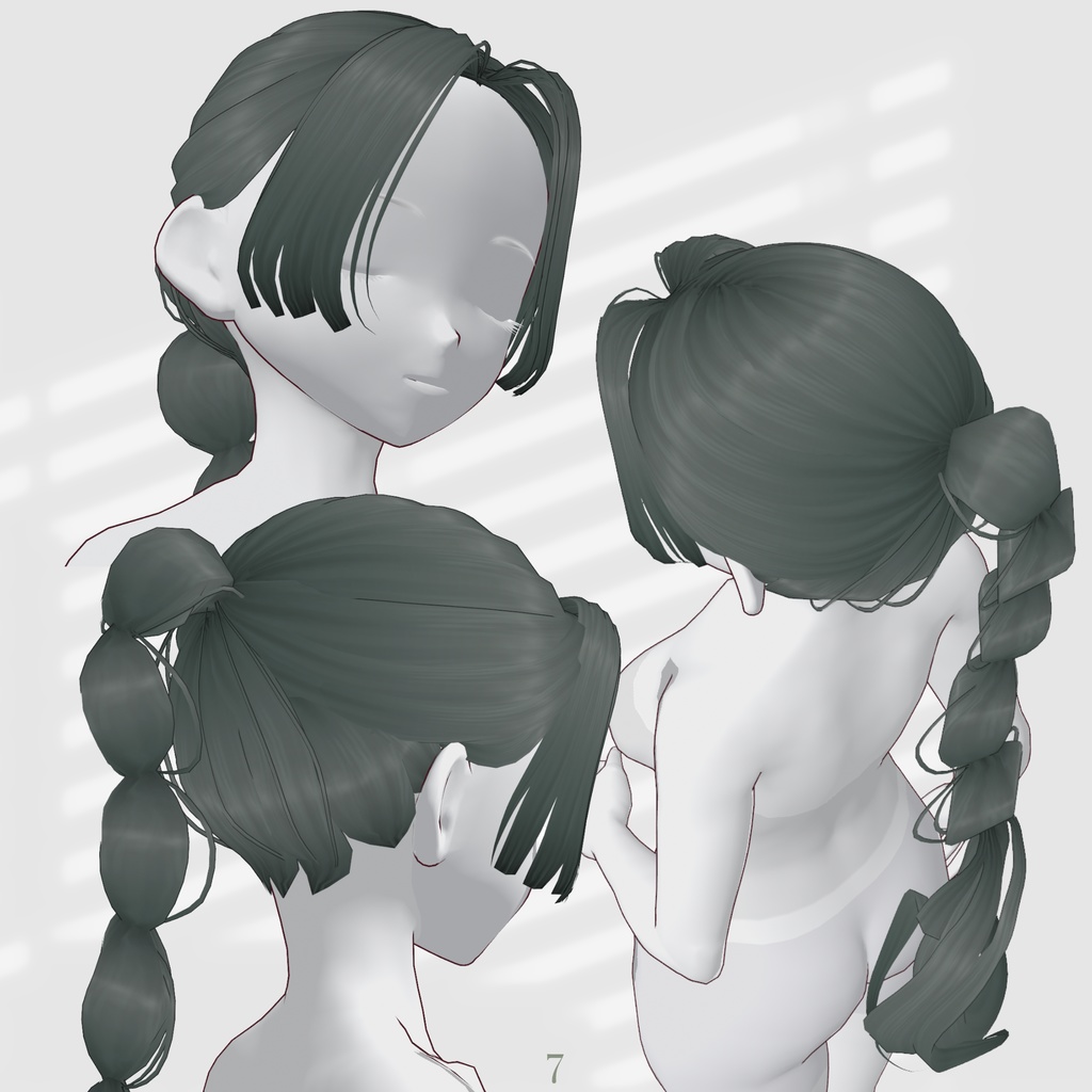 【6colors】Onion Hair Style Set【VRoid】