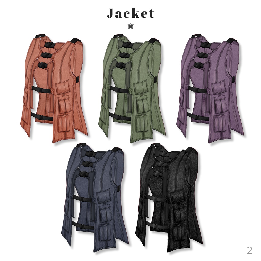 Multi-Belt Outfit Set【VRoid】