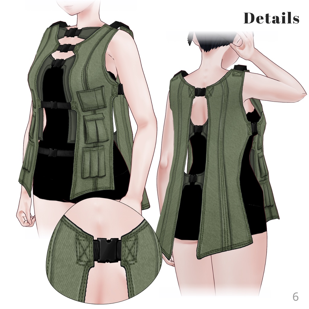 Multi-Belt Outfit Set【VRoid】
