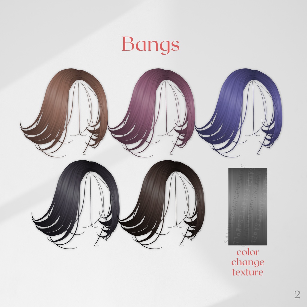 【5colors】Wolf Cut Long Hair 【VRoid】