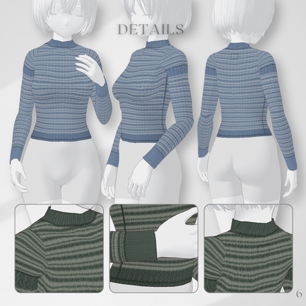 Long Coat & Sweater Outfit 【VRoid】