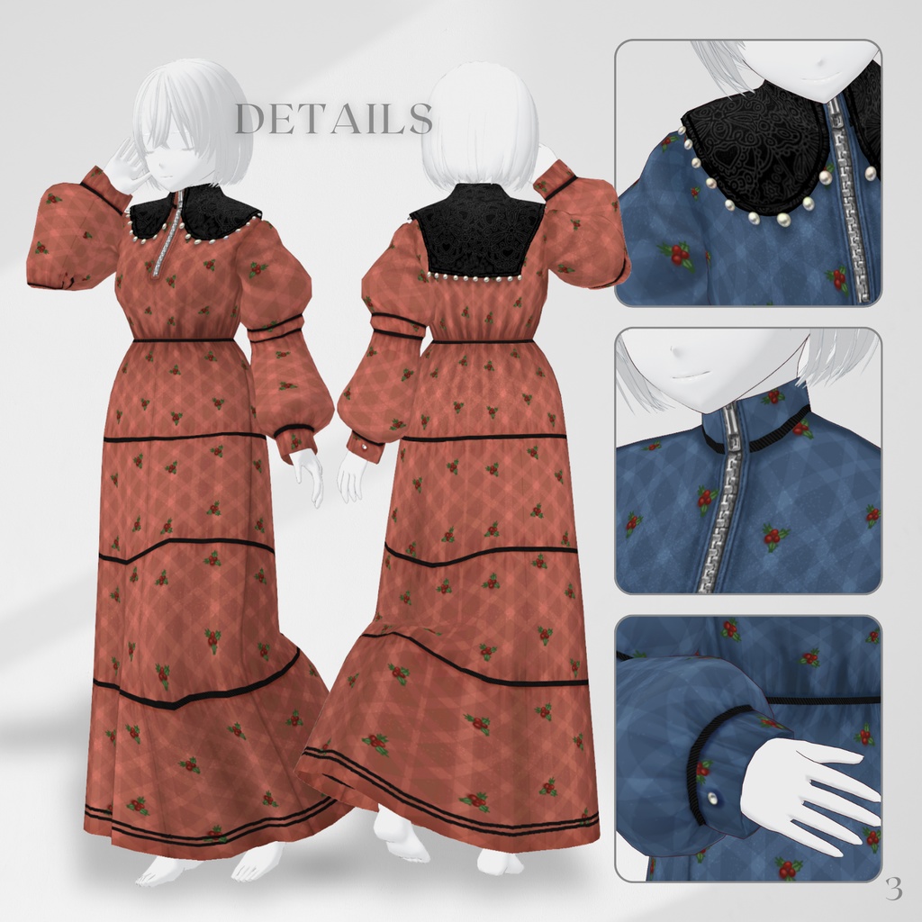 Holiday One-Piece Dress【VRoid】