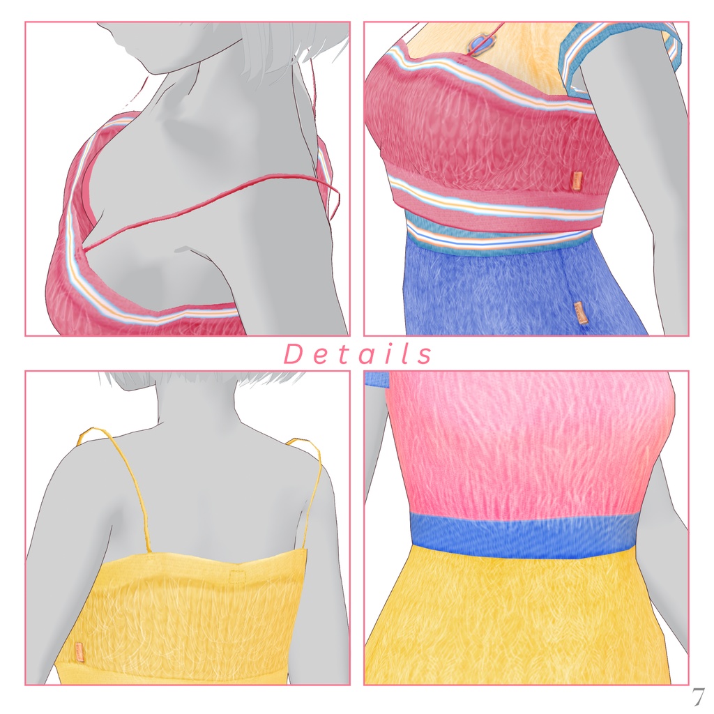 Multi Color Knit Outfit【VRoid】