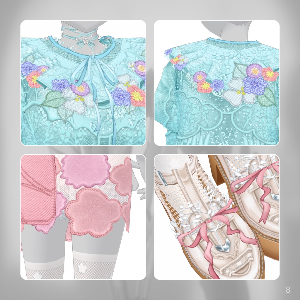 *hanataba* Blouse Outfit【VRoid】