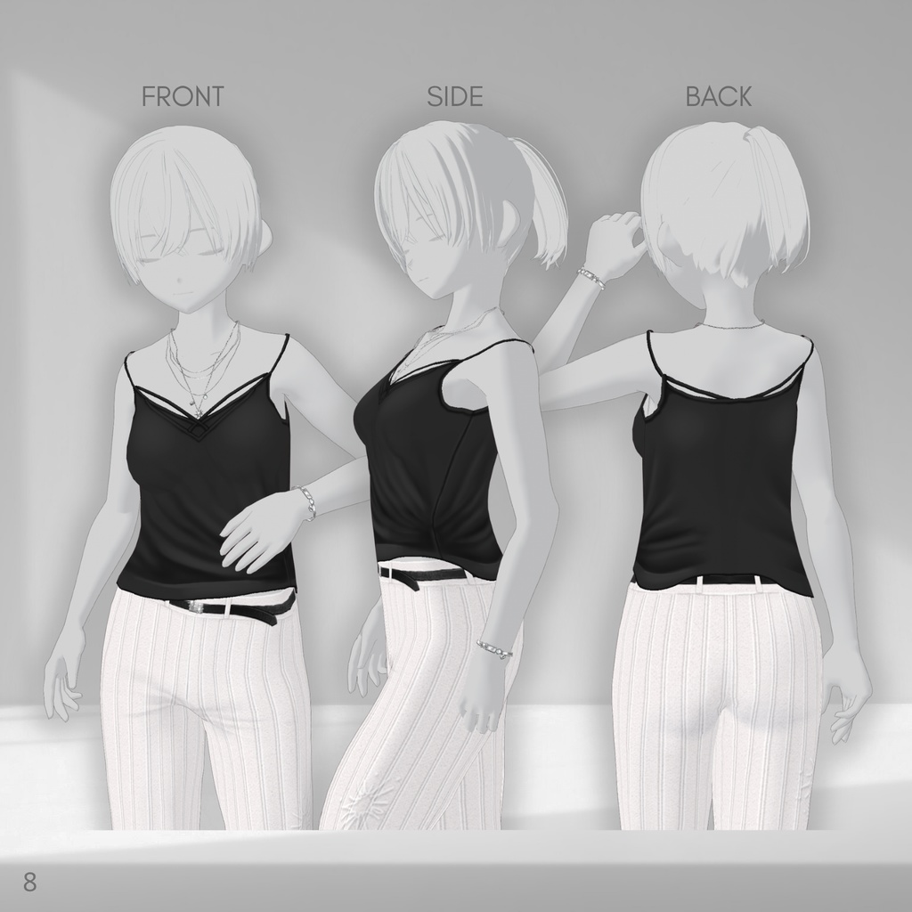 Rolled Sleeve Jacket Outfit【VRoid】