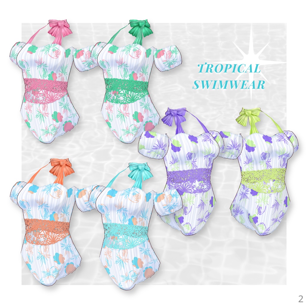 Tropical Swimwear Set【VRoid】