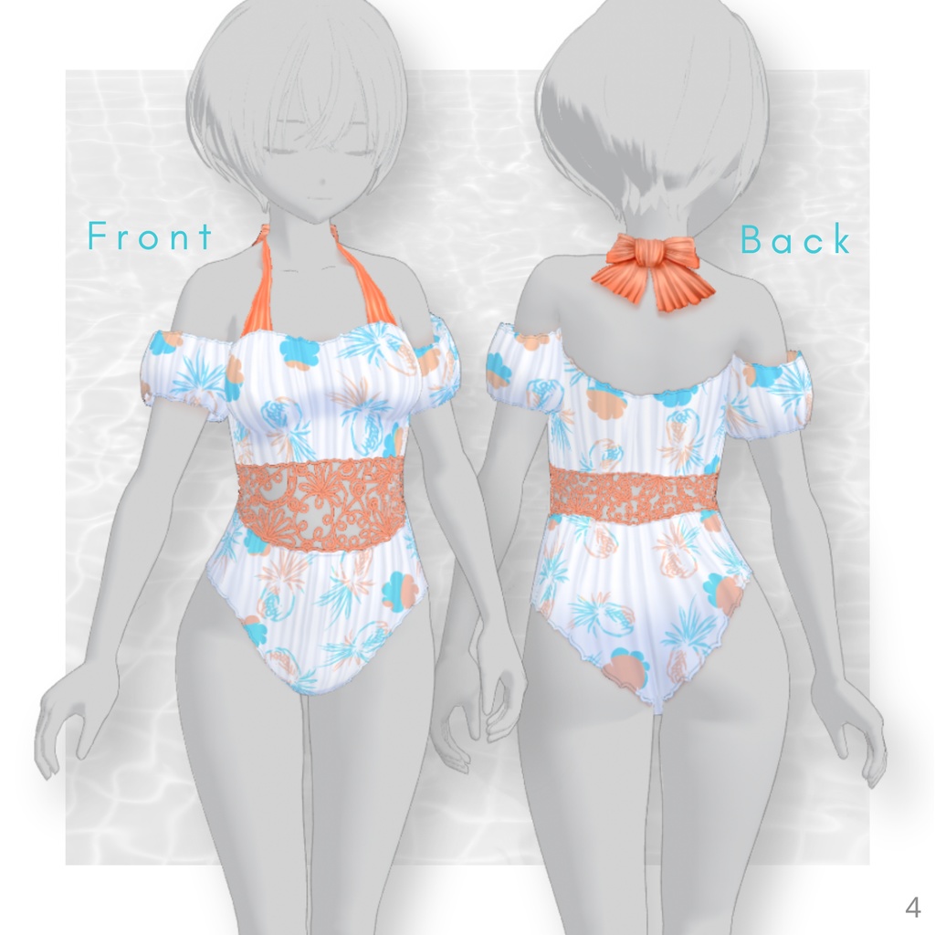 Tropical Swimwear Set【VRoid】