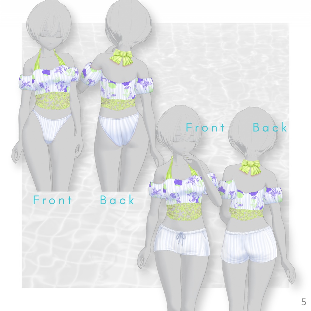 Tropical Swimwear Set【VRoid】