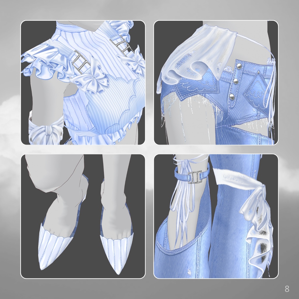 Angel Wing Frill Outfit【VRoid衣装】