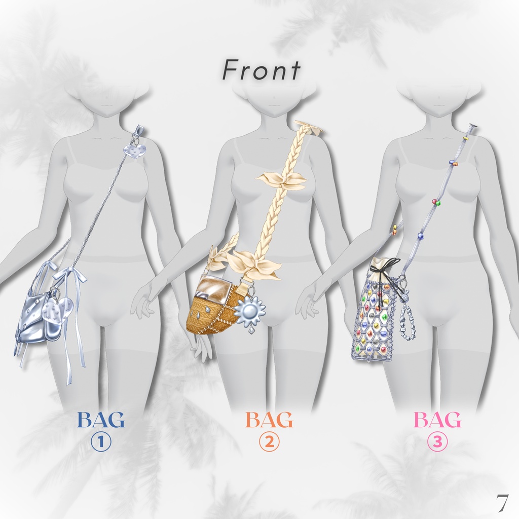 Summer ODEKAKE Bags!【VRoid型紙製バッグ】
