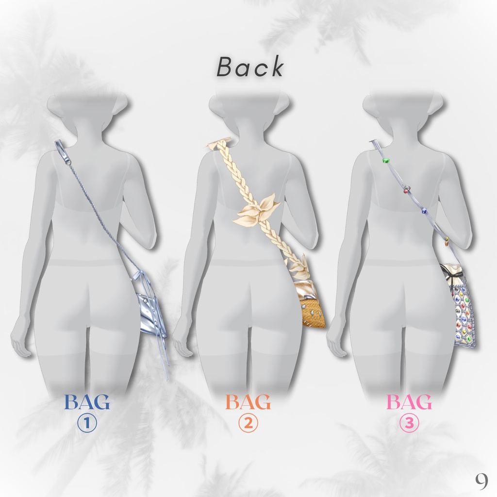 Summer ODEKAKE Bags!【VRoid型紙製バッグ】