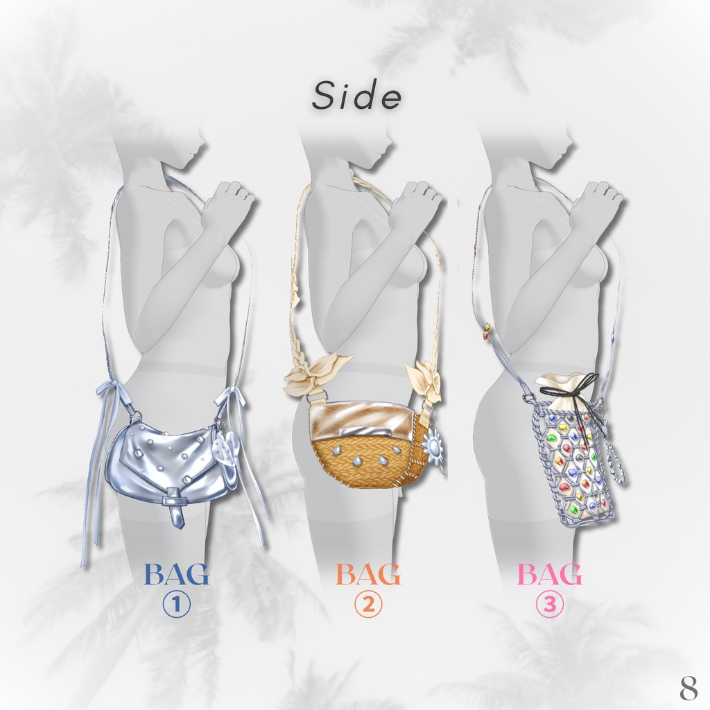 Summer ODEKAKE Bags!【VRoid型紙製バッグ】