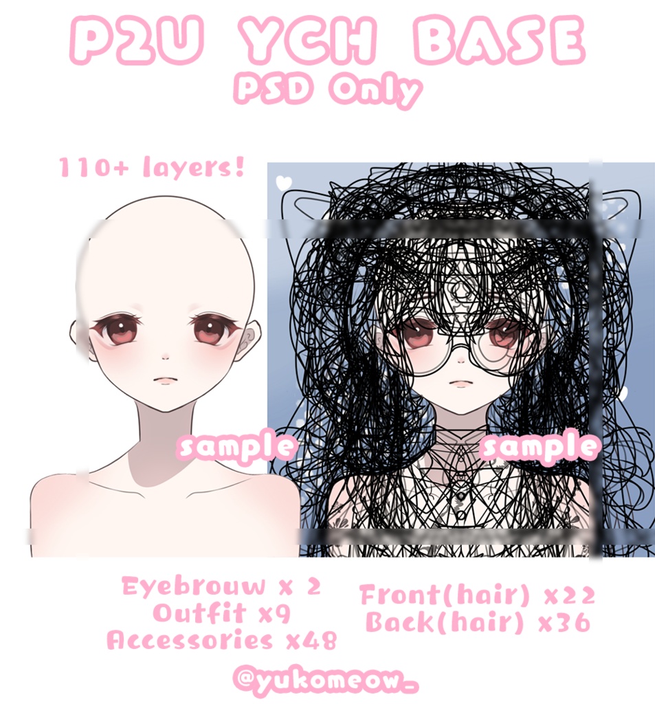 110+ Layers 素体|商用利用OK |トレス Chibi Pose素材VTuberバーチャルユーチューバー