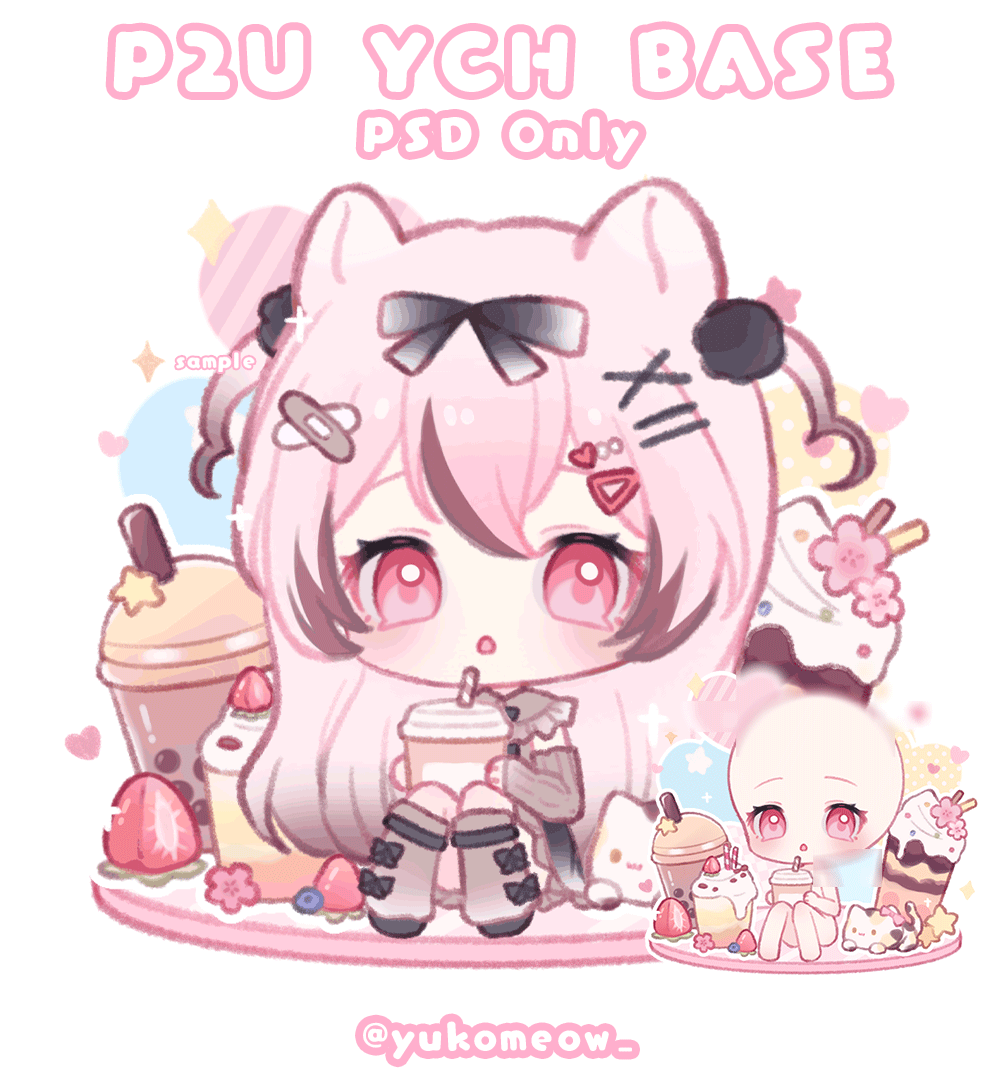 可愛い素体|商用利用OK |トレスChibi Girl Pose素材YCH base