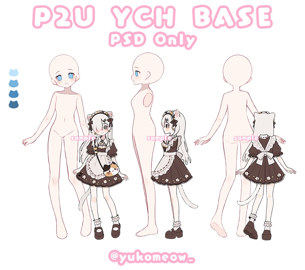 立ち絵素体|商用利用OK |トレスPose素材VTuberバーチャルユーチューバー