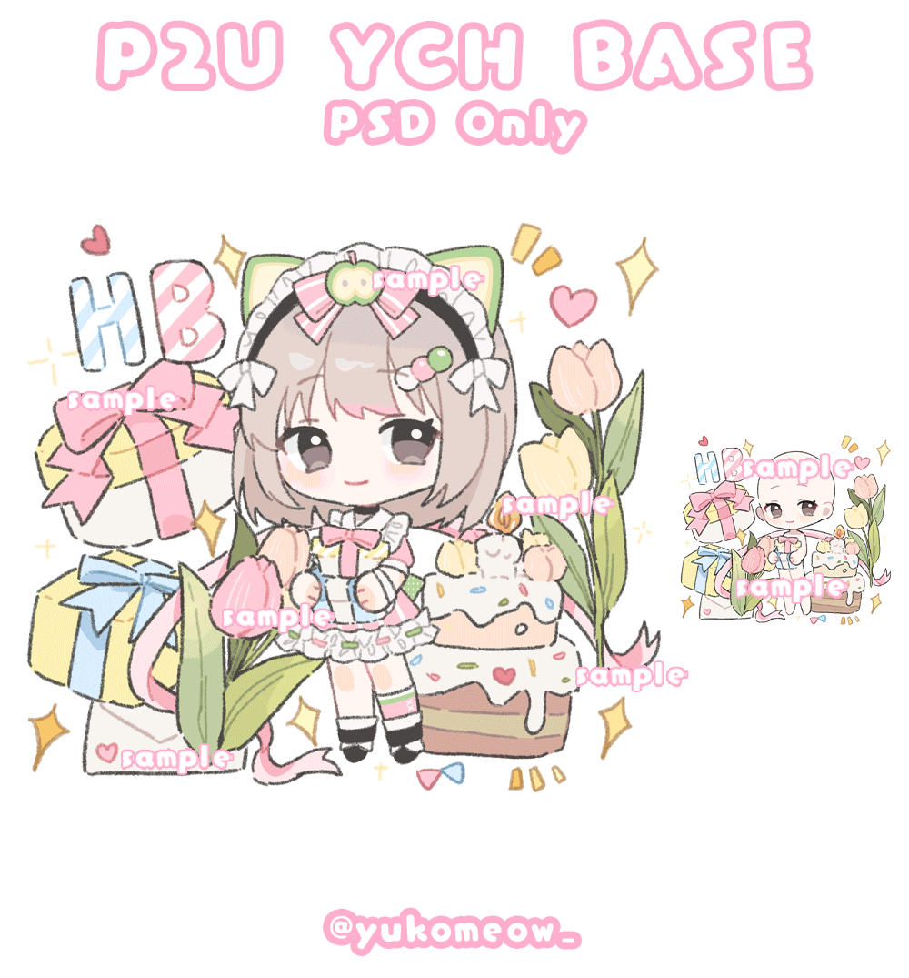 クリスマス 可愛い素体|商用利用OK |トレスChibi Girl Pose素材YCH base Happy birthday!🎂