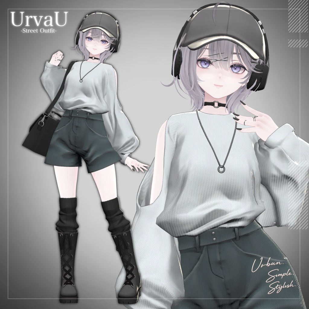 UrvaU -StreetOutfit-【12アバター対応・VRChat向け衣装】
