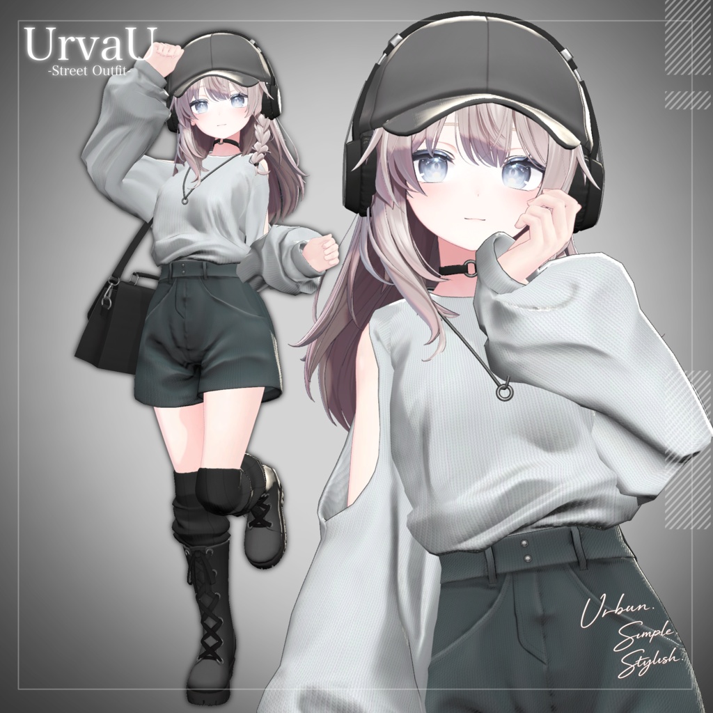 UrvaU -StreetOutfit-【12アバター対応・VRChat向け衣装】