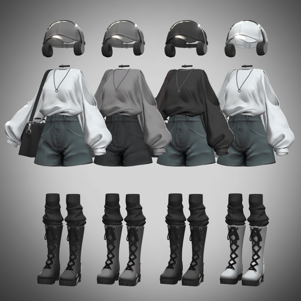 UrvaU -StreetOutfit-【12アバター対応・VRChat向け衣装】