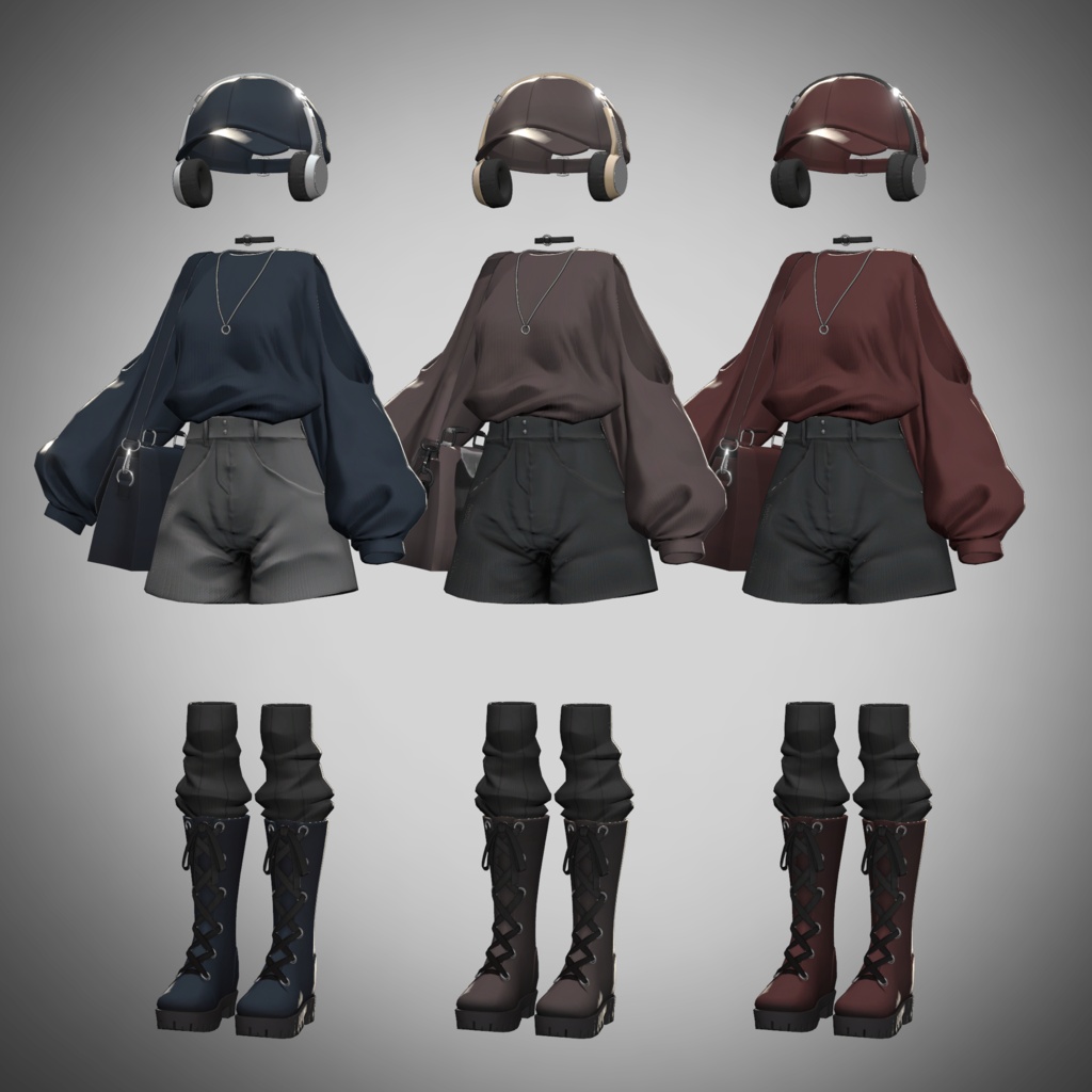 UrvaU -StreetOutfit-【12アバター対応・VRChat向け衣装】