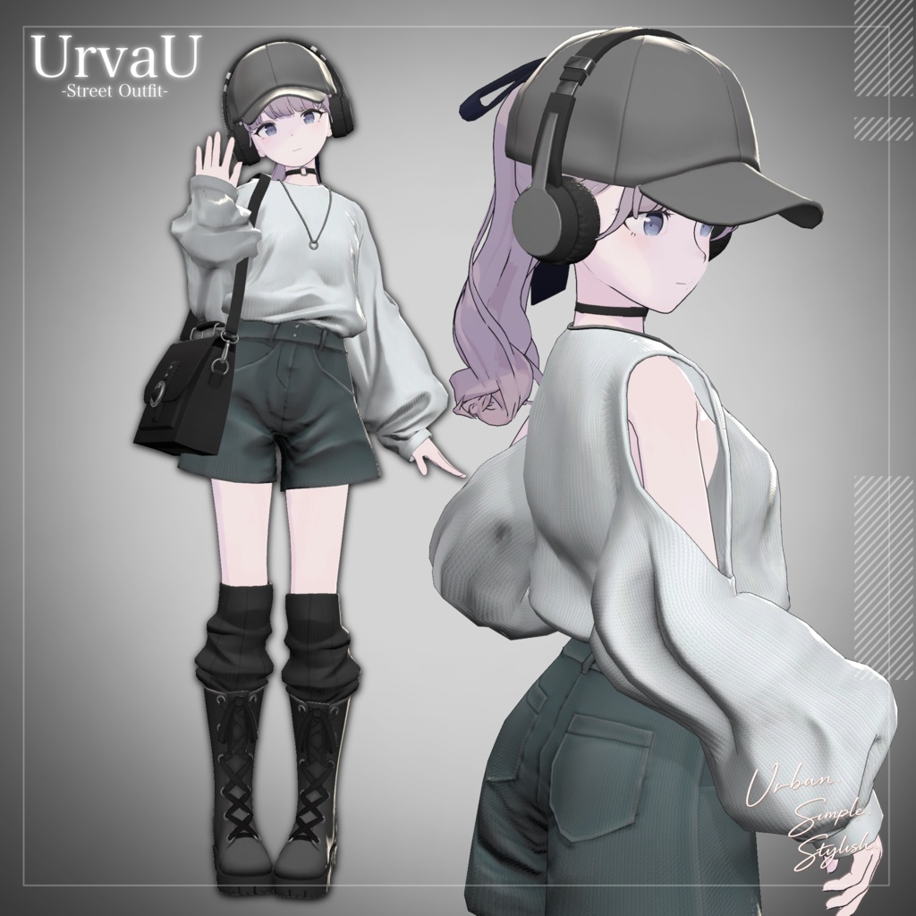 UrvaU -StreetOutfit-【12アバター対応・VRChat向け衣装】