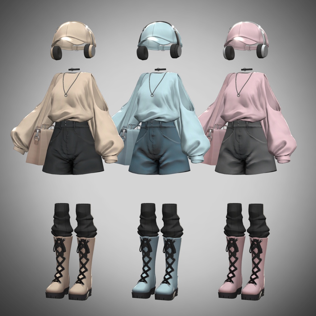UrvaU -StreetOutfit-【12アバター対応・VRChat向け衣装】