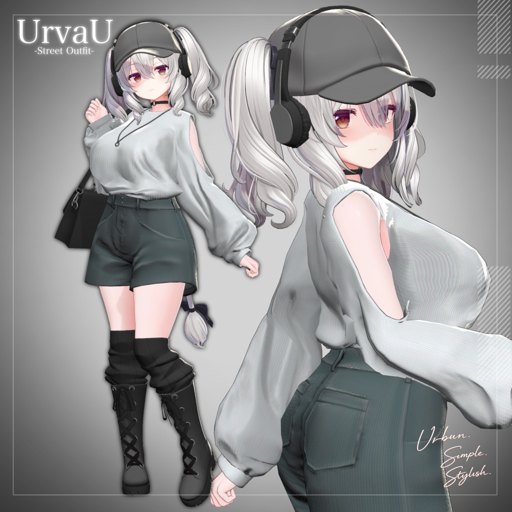 UrvaU -StreetOutfit-【12アバター対応・VRChat向け衣装】