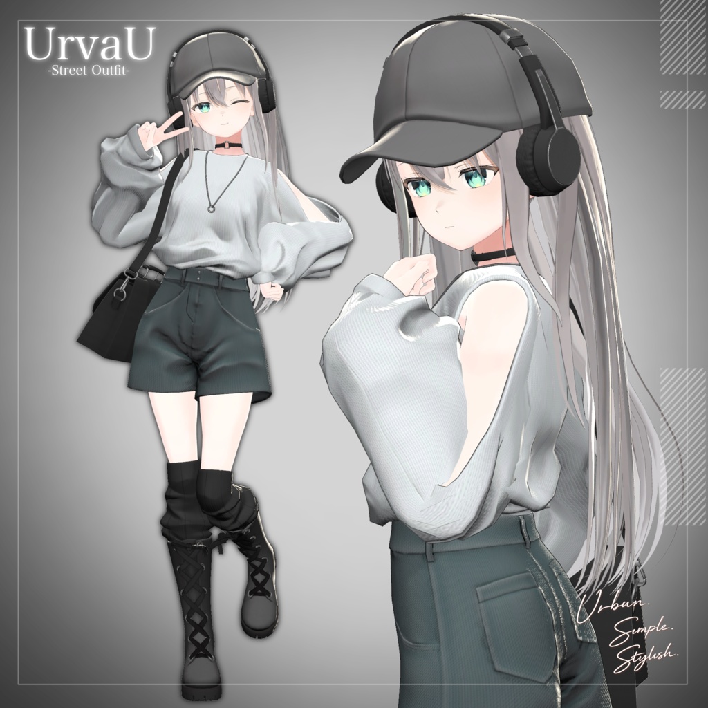 UrvaU -StreetOutfit-【12アバター対応・VRChat向け衣装】