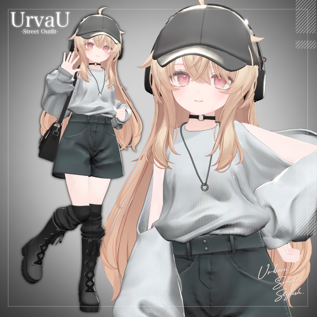 UrvaU -StreetOutfit-【12アバター対応・VRChat向け衣装】
