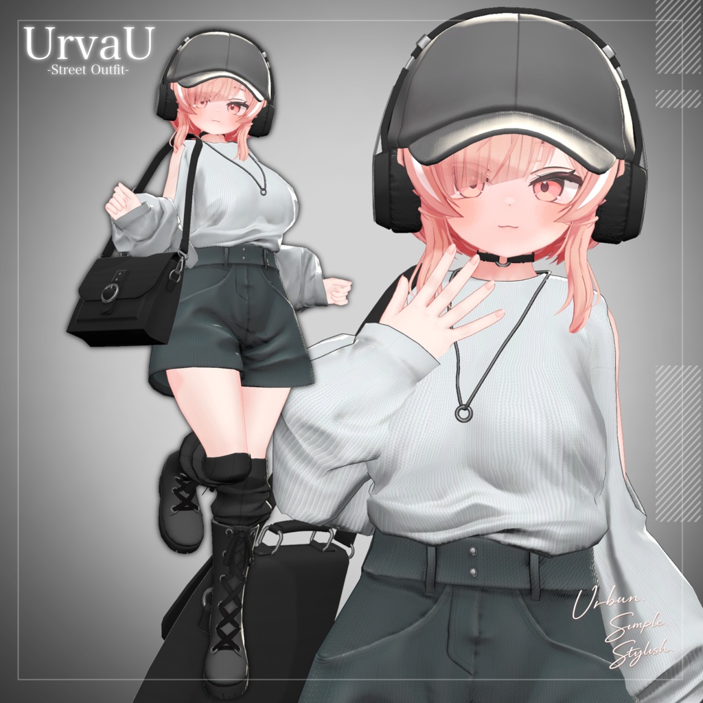 UrvaU -StreetOutfit-【12アバター対応・VRChat向け衣装】