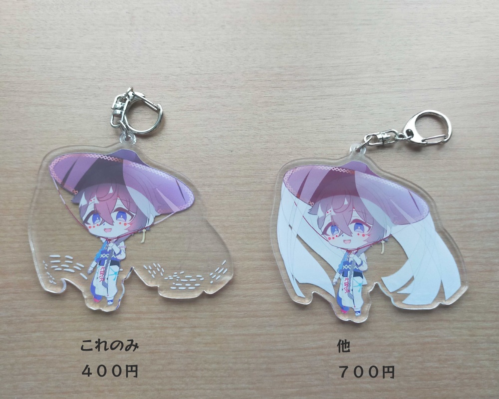 100×100アクリルキーホルダー【ミス品あり】