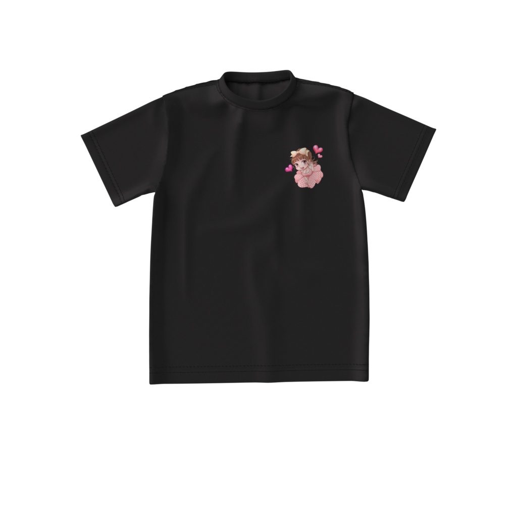 イラストビッグシルエットTシャツ(黒)