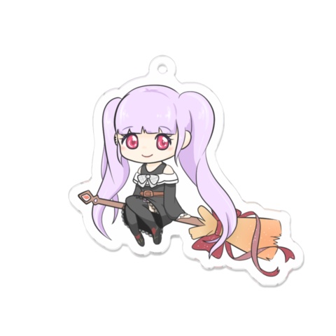 魔乃らぱんアクリルキーホルダー(黒・紫)