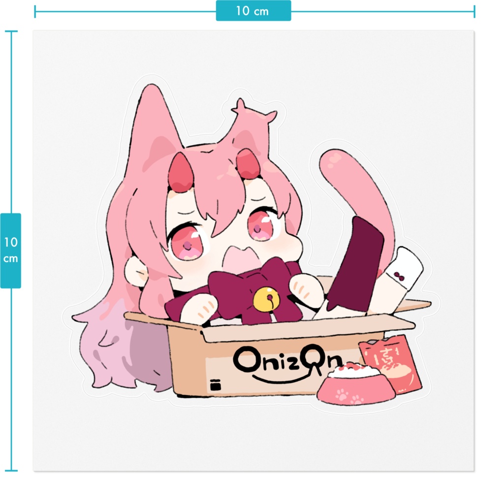 金平のステッカー【にゃんVer】