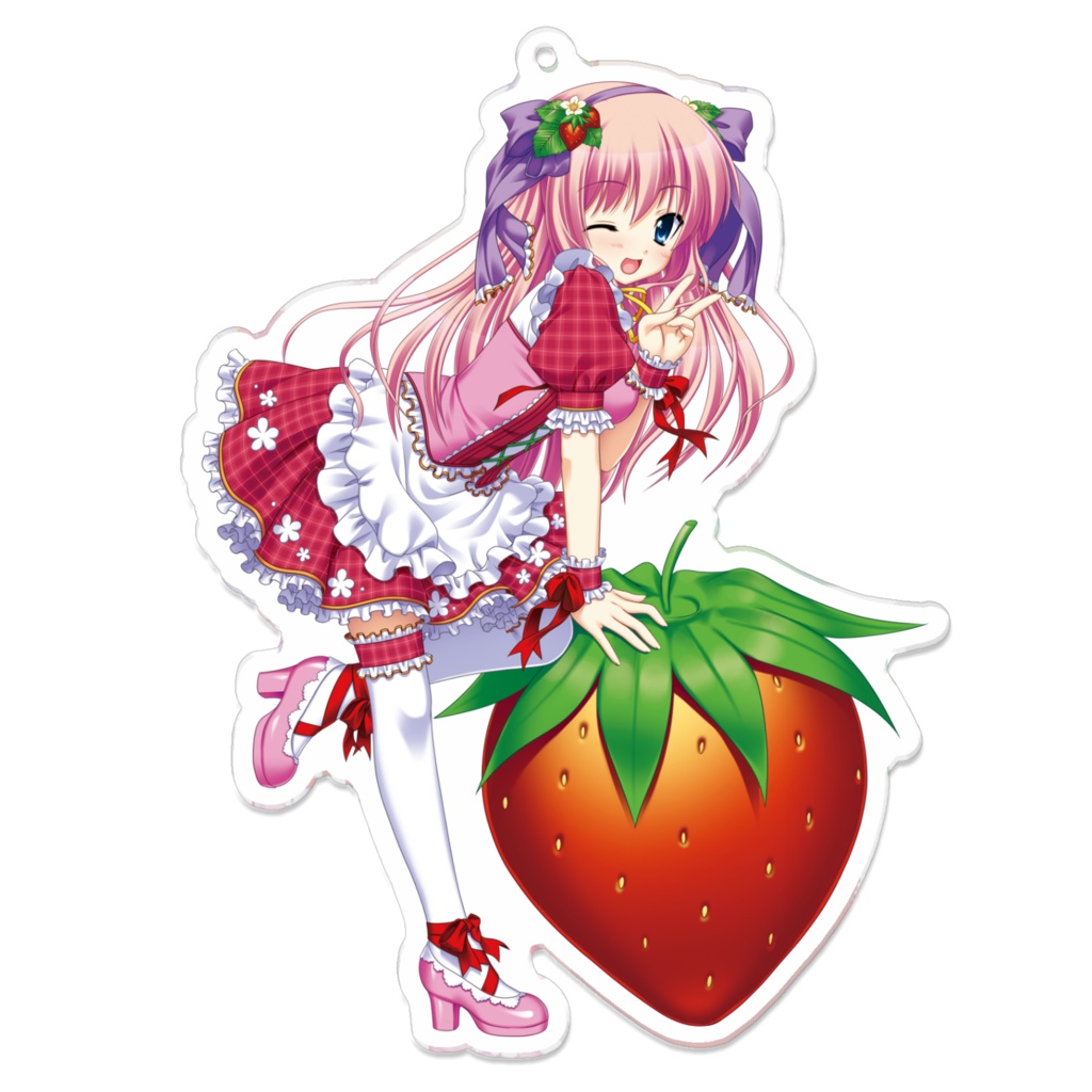いちごのくにのイーたん(メイド衣装、髪型ロング)アクリルキーホルダー