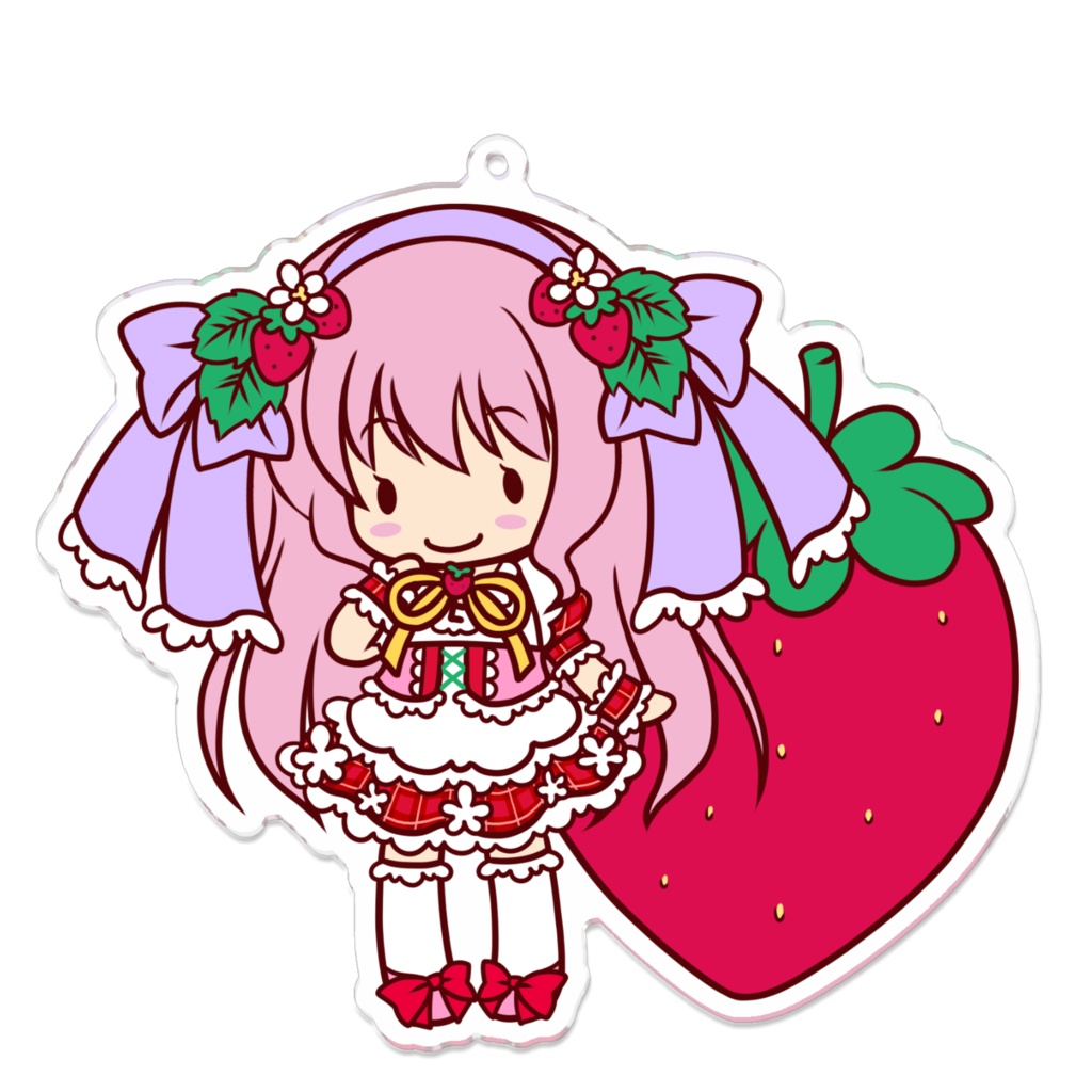 いちごのくにのイーたん(SDメイド衣装。髪型ロング)アクリルキーホルダー
