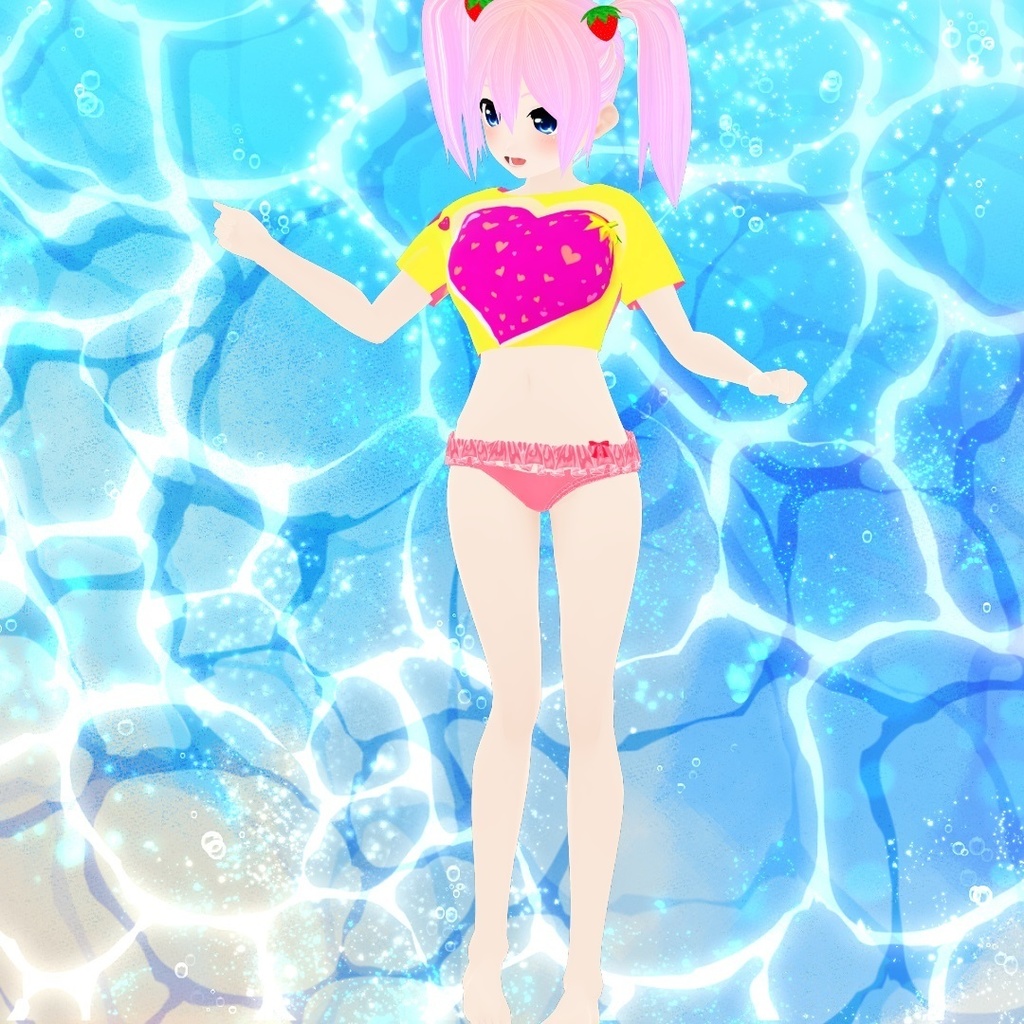 いちごの水着セット