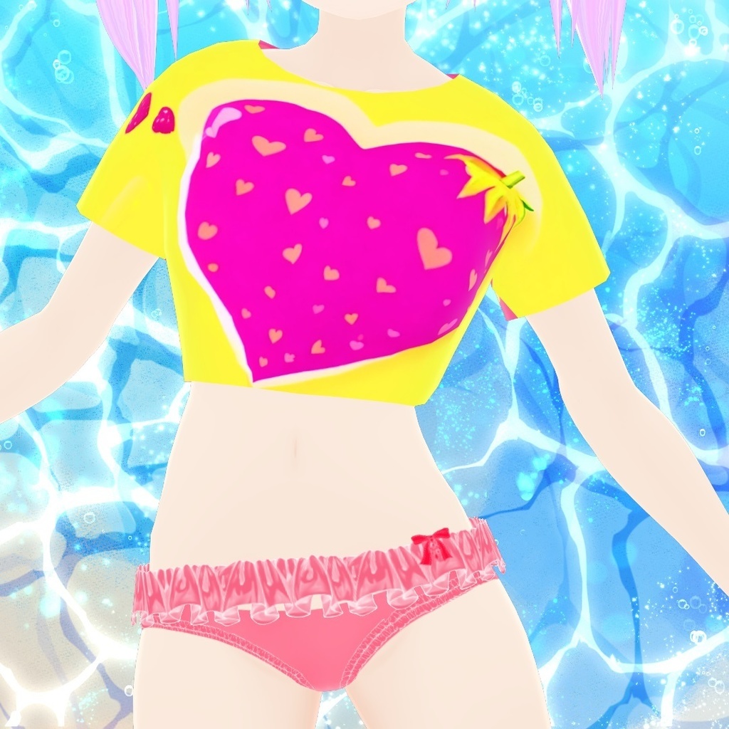 いちごの水着セット