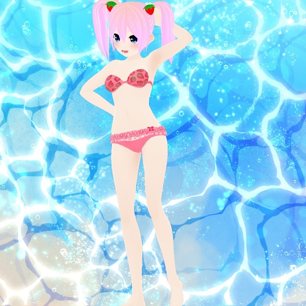 いちごの水着セット