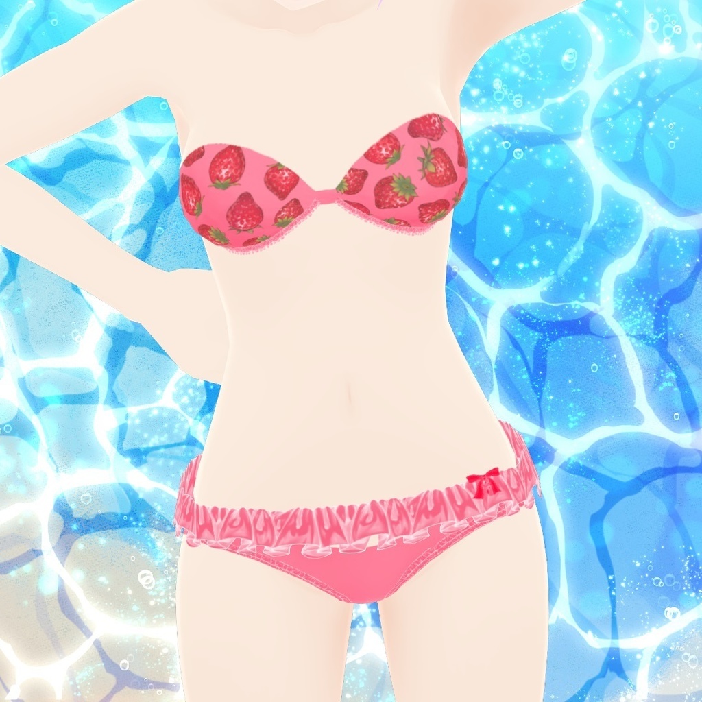 いちごの水着セット