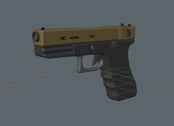 【無料】ハンドガン　Glock18C　3Dモデル